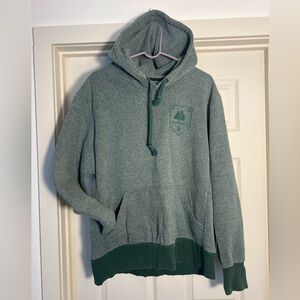 Men’s Sundance Two Tone Green Hoodie Sweatshirt Size Large “1969 Sundance”